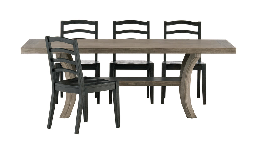 Halifax Trestle Table and 4 Ladderback Chairs